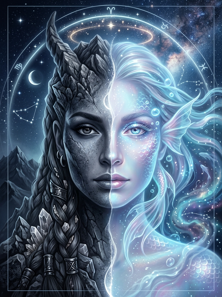 Capricorn Moon, Pisces Rising: The Tide Behind the Stone