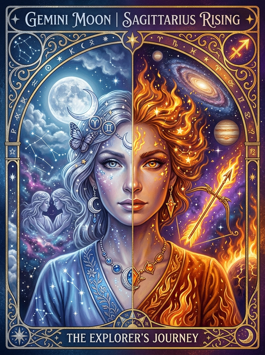 Gemini Moon, Sagittarius Rising: The Mind That Feels in Motion