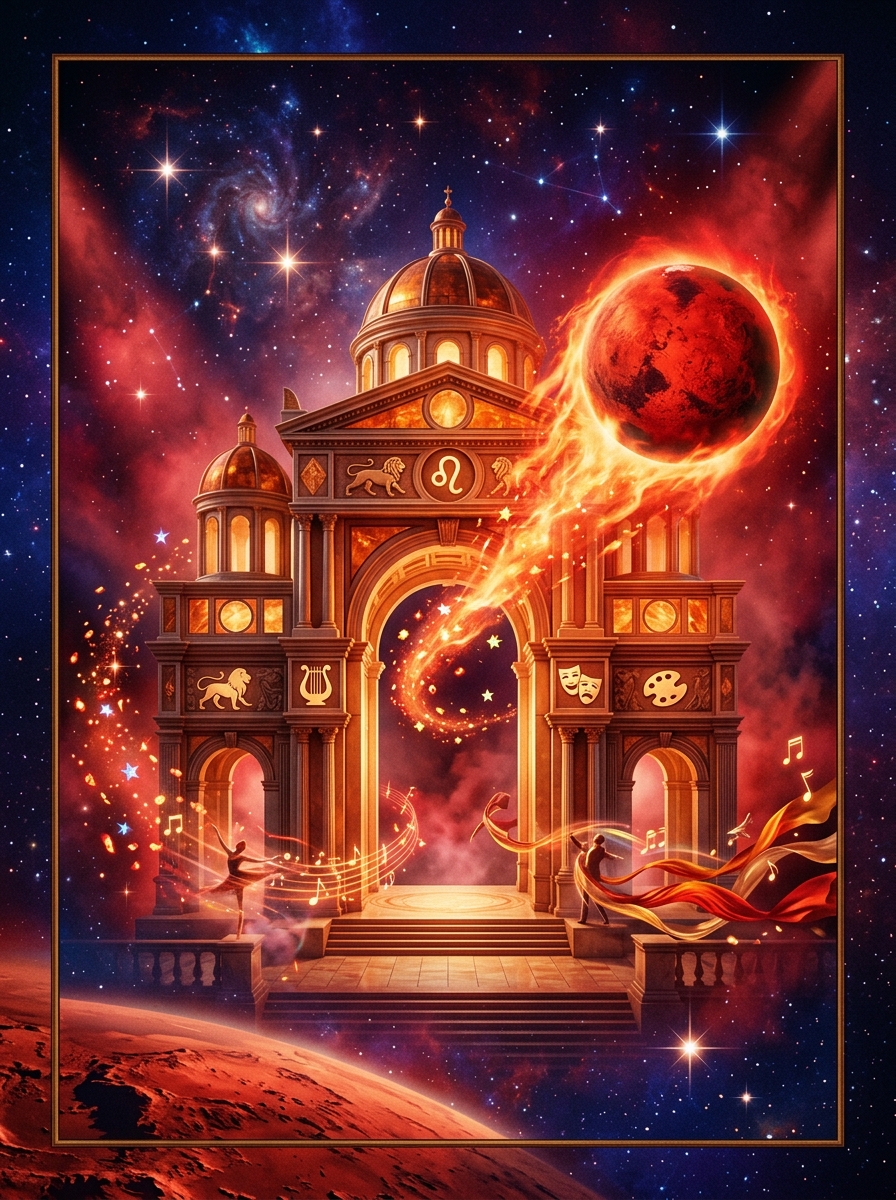 Mars in the Fifth House: The Incandescent Will of Play, Romance, and Creative Risk