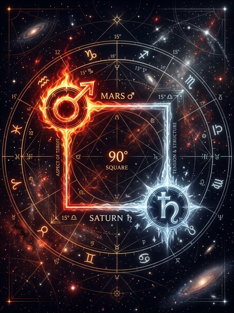 Mars Square Saturn: The Friction That Forges Steel