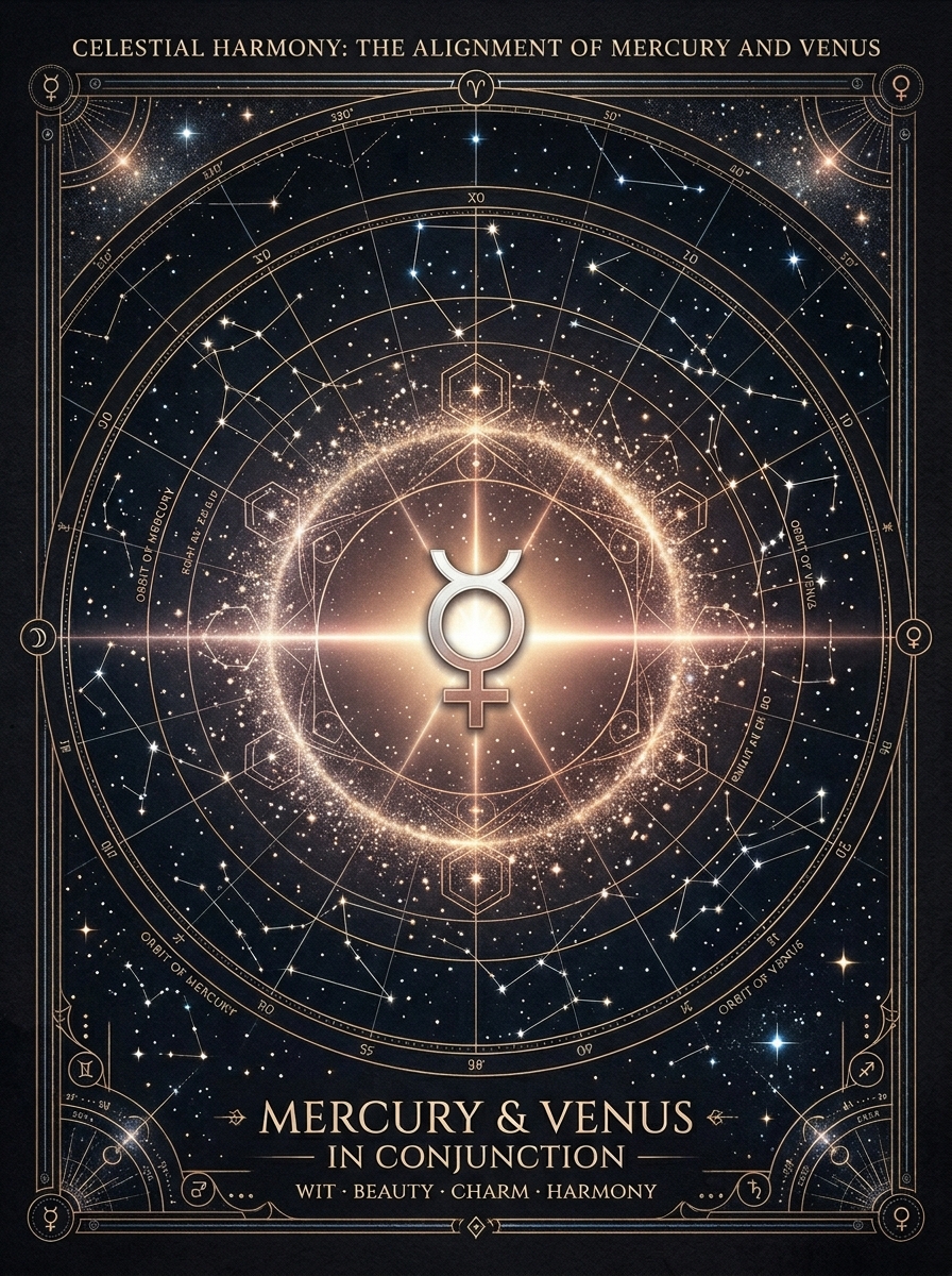 Mercury Conjunct Venus: When Mind and Desire Share a Pulse