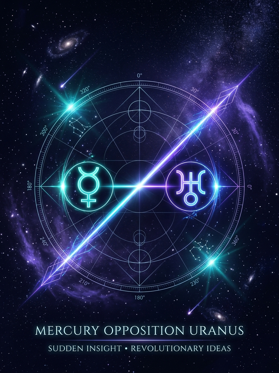 Mercury Opposition Uranus: The Electric Mind Under Pressure