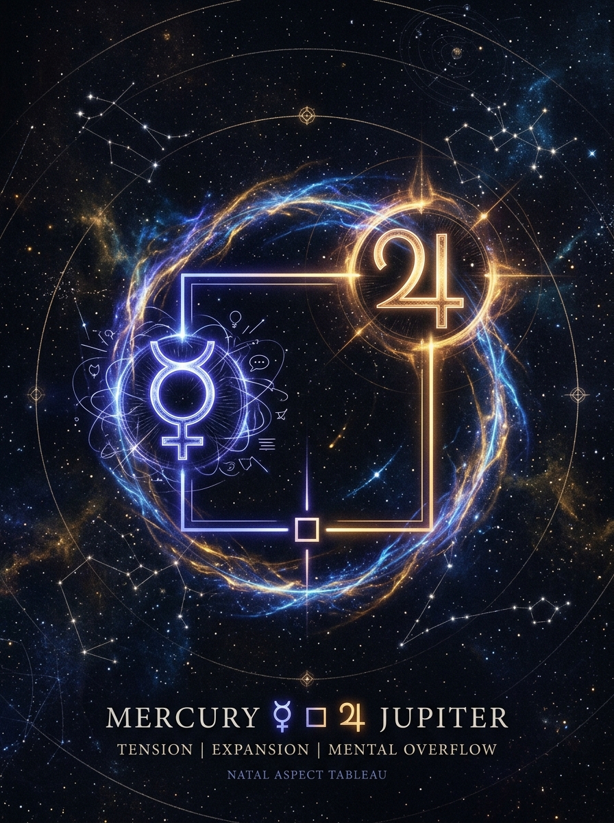Mercury Square Jupiter: When the Mind Outruns Its Own Measure