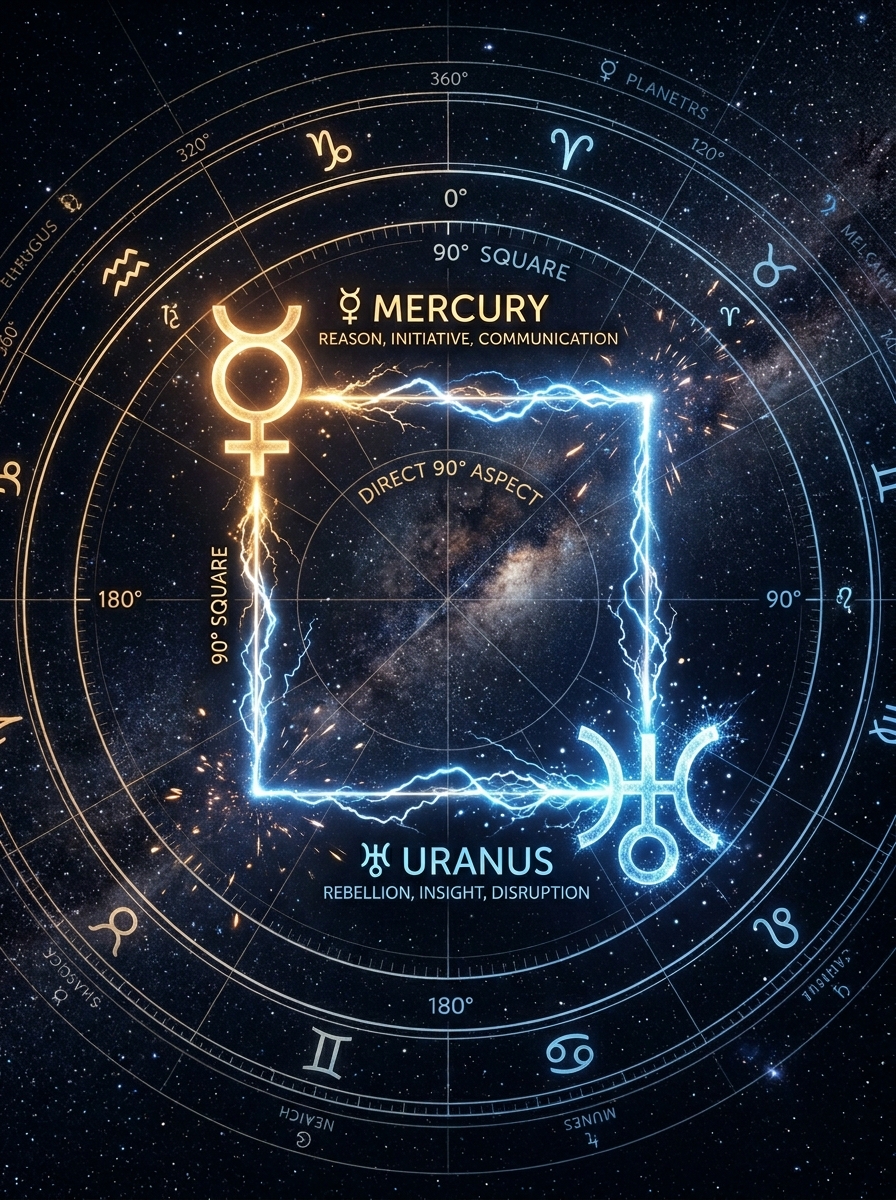 Mercury Square Uranus: The Brilliant Fracture in the Mind