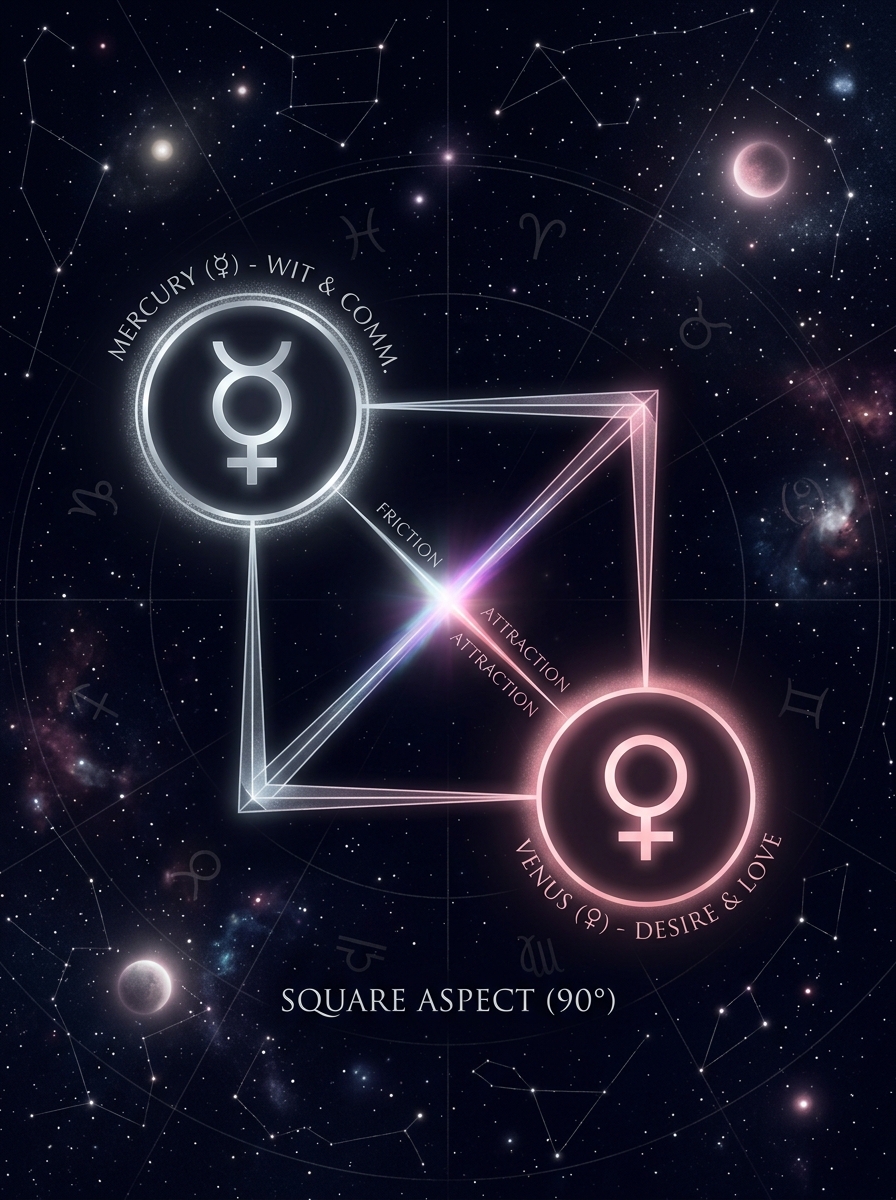 Mercury Square Venus: When Thought Courts the Heart and Sparks Fly