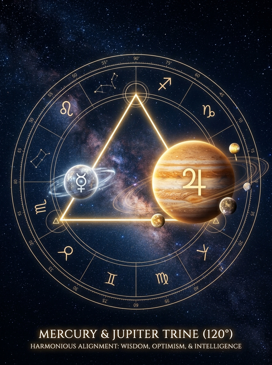 Mercury Trine Jupiter: The Mind That Sees the Larger Pattern