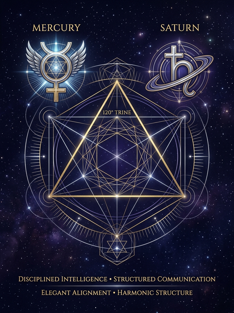 Mercury Trine Saturn: The Mind That Can Hold Its Shape