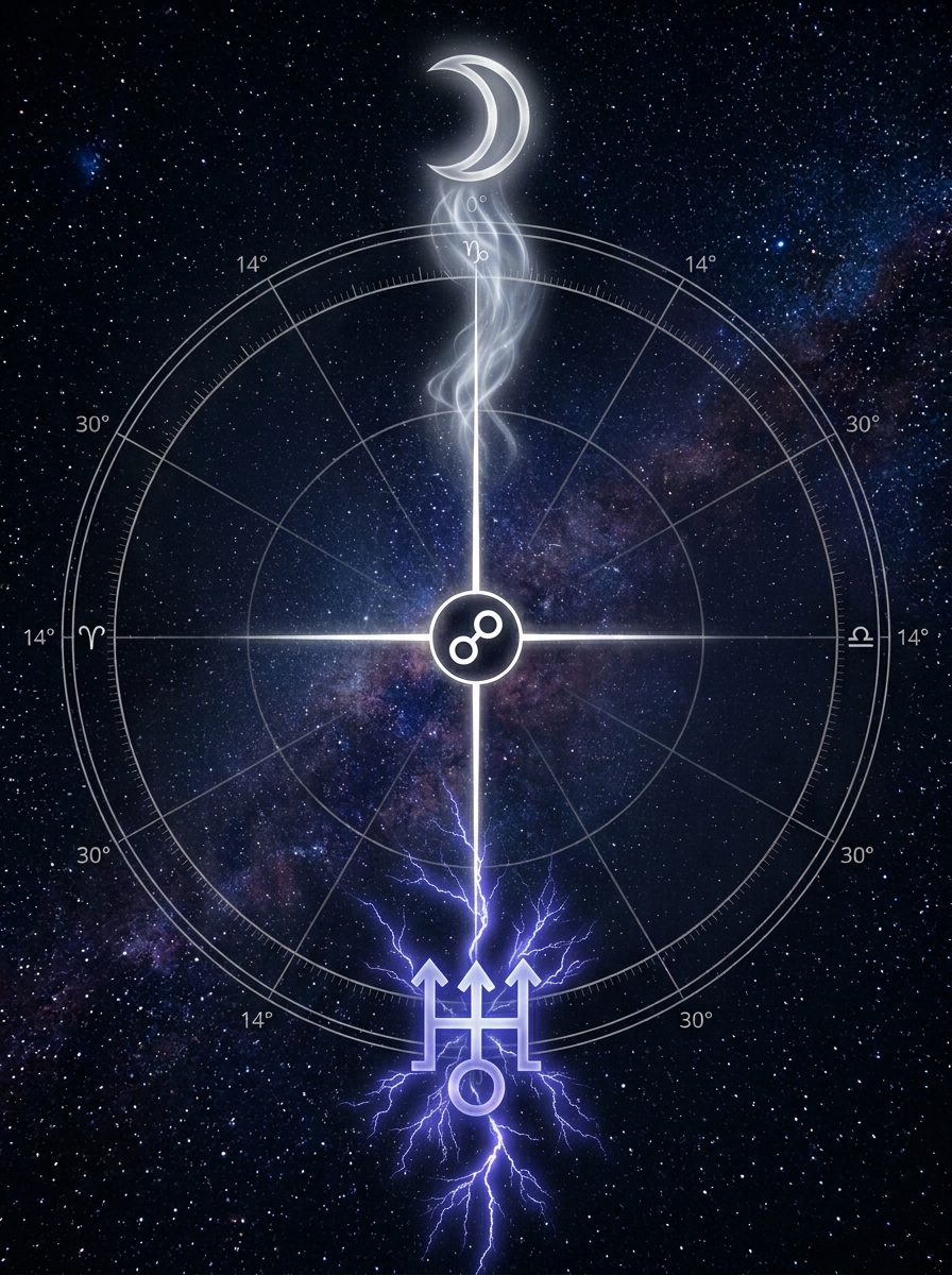 Moon Opposition Uranus: The Restless Heart and the Lightning Nervous System