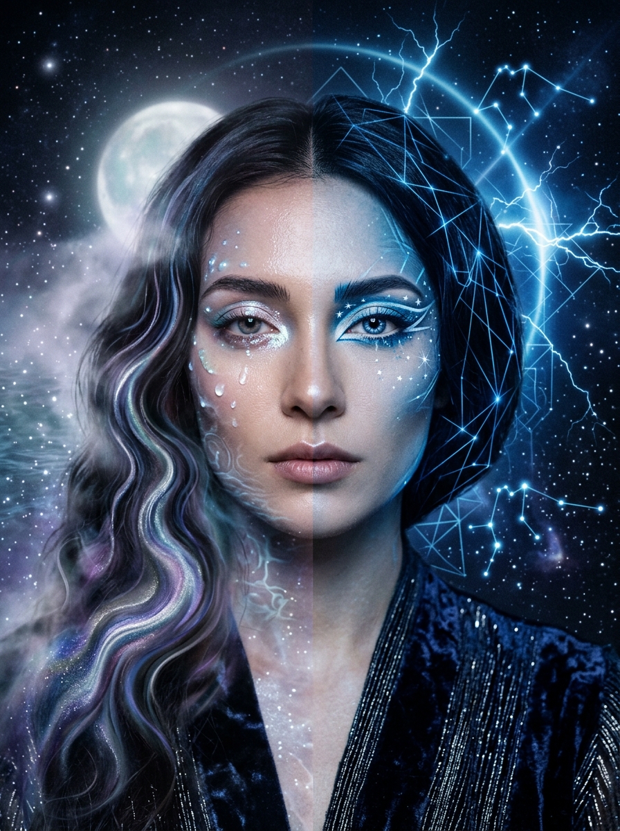 Pisces Moon, Aquarius Rising: The Sensitive Vision Behind the Cool Mask