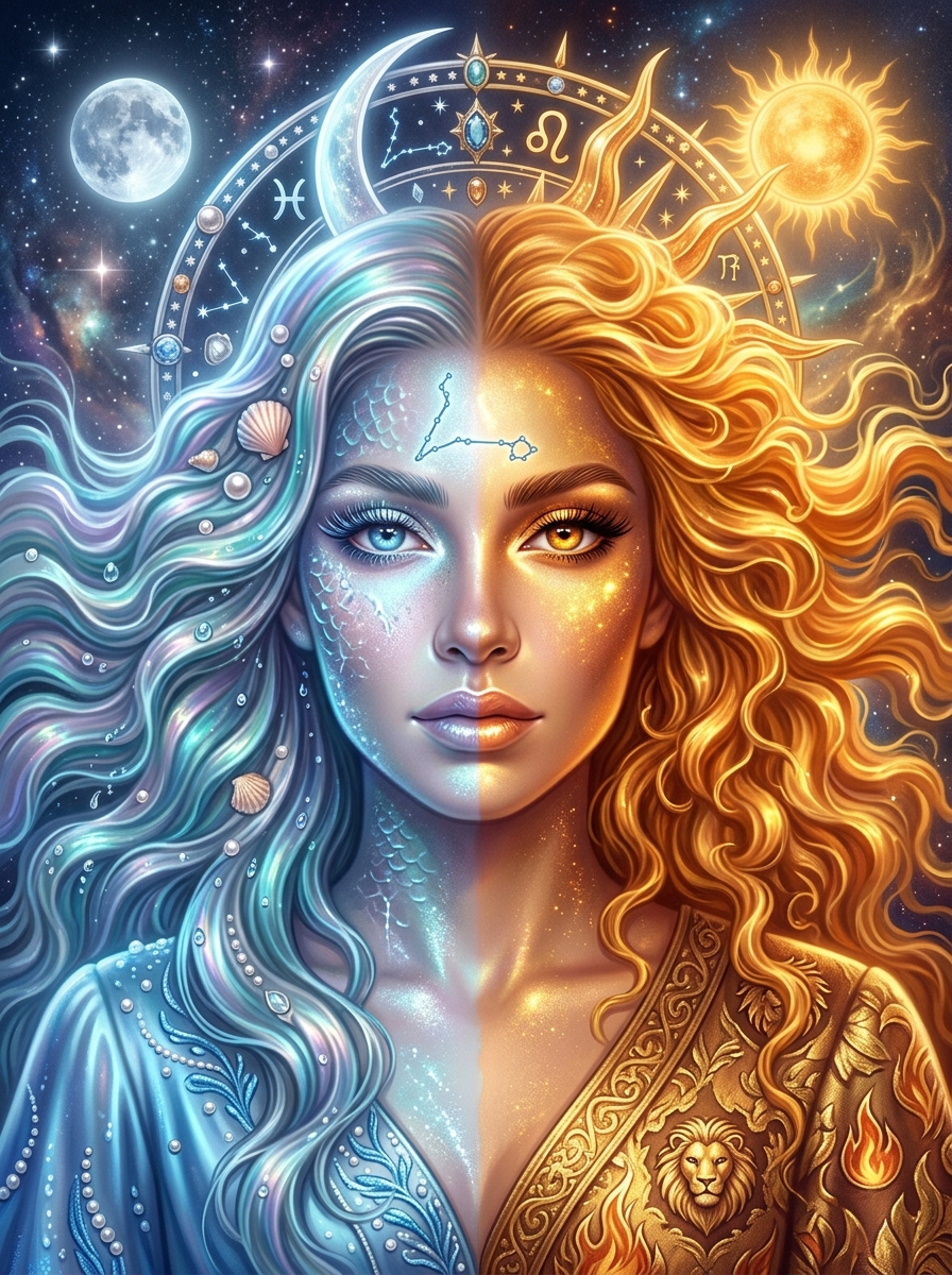 Pisces Moon, Leo Rising: The Velvet Tide Behind the Crown