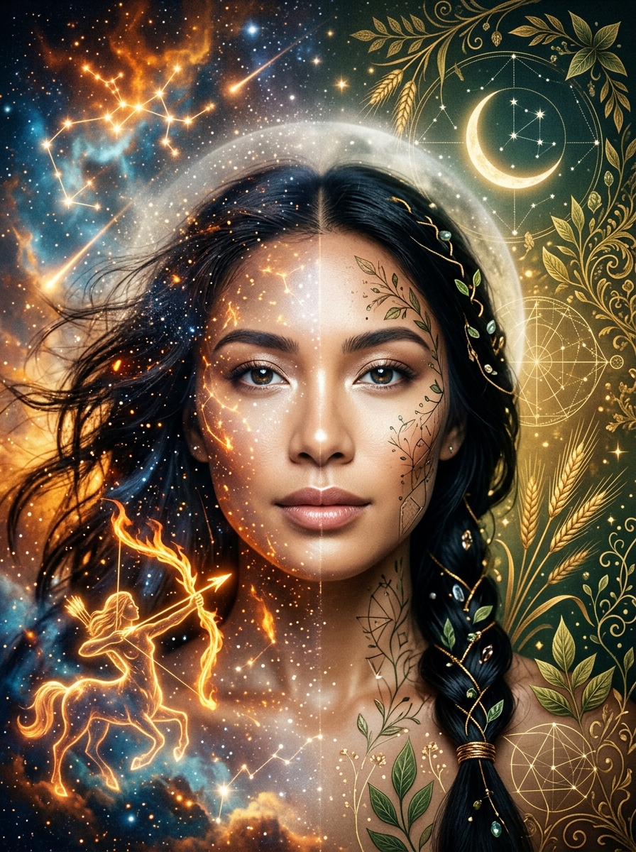 Sagittarius Moon, Virgo Rising: The Restless Truth Beneath the Polished Surface