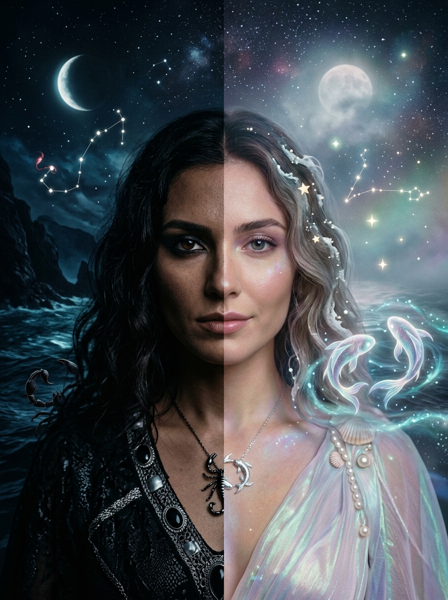 Scorpio Moon, Pisces Rising: The Hidden Current and the Softened Face