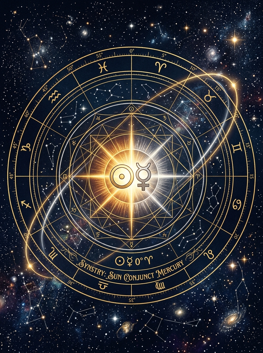 Sun Conjunct Mercury in Synastry: When Thought Meets Radiance