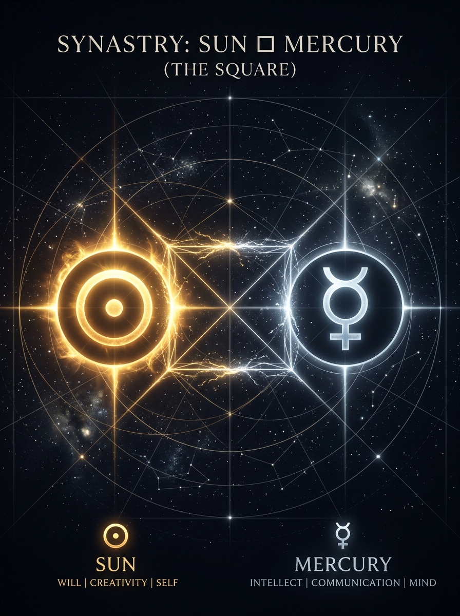 Sun Square Mercury in Synastry: The Spark That Argues with Itself
