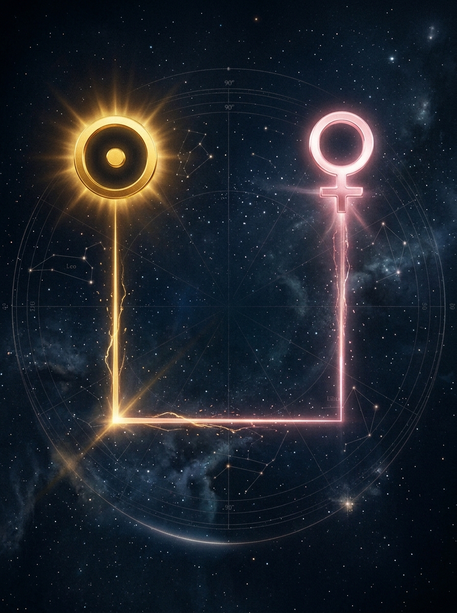 Sun Square Venus in Synastry: Attraction, Friction, and the Price of Chemistry