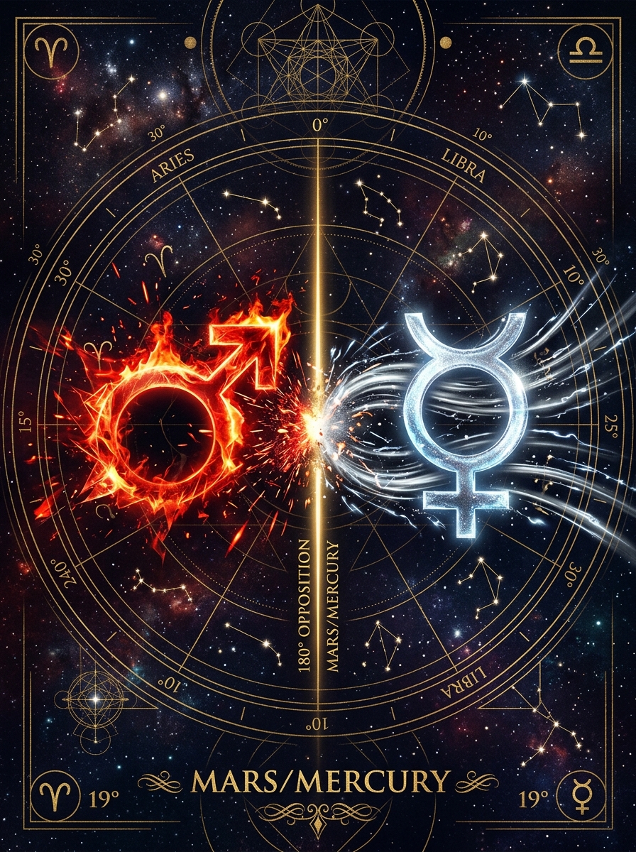 Synastry Mars Opposition Mercury: The Spark That Argues, Seduces, and Reveals