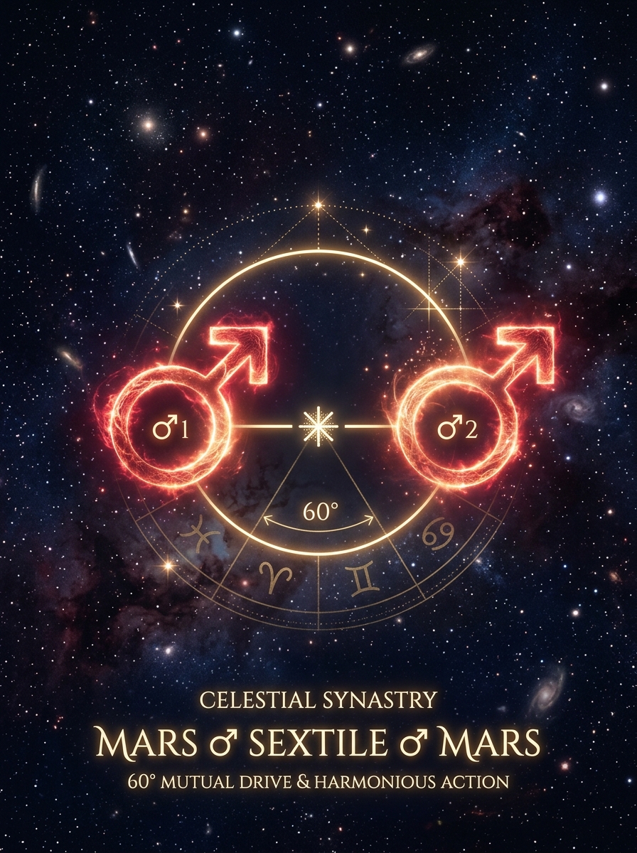 Synastry Mars Sextile Mars: Shared Fire, Skilled Friction, and Mutual Momentum