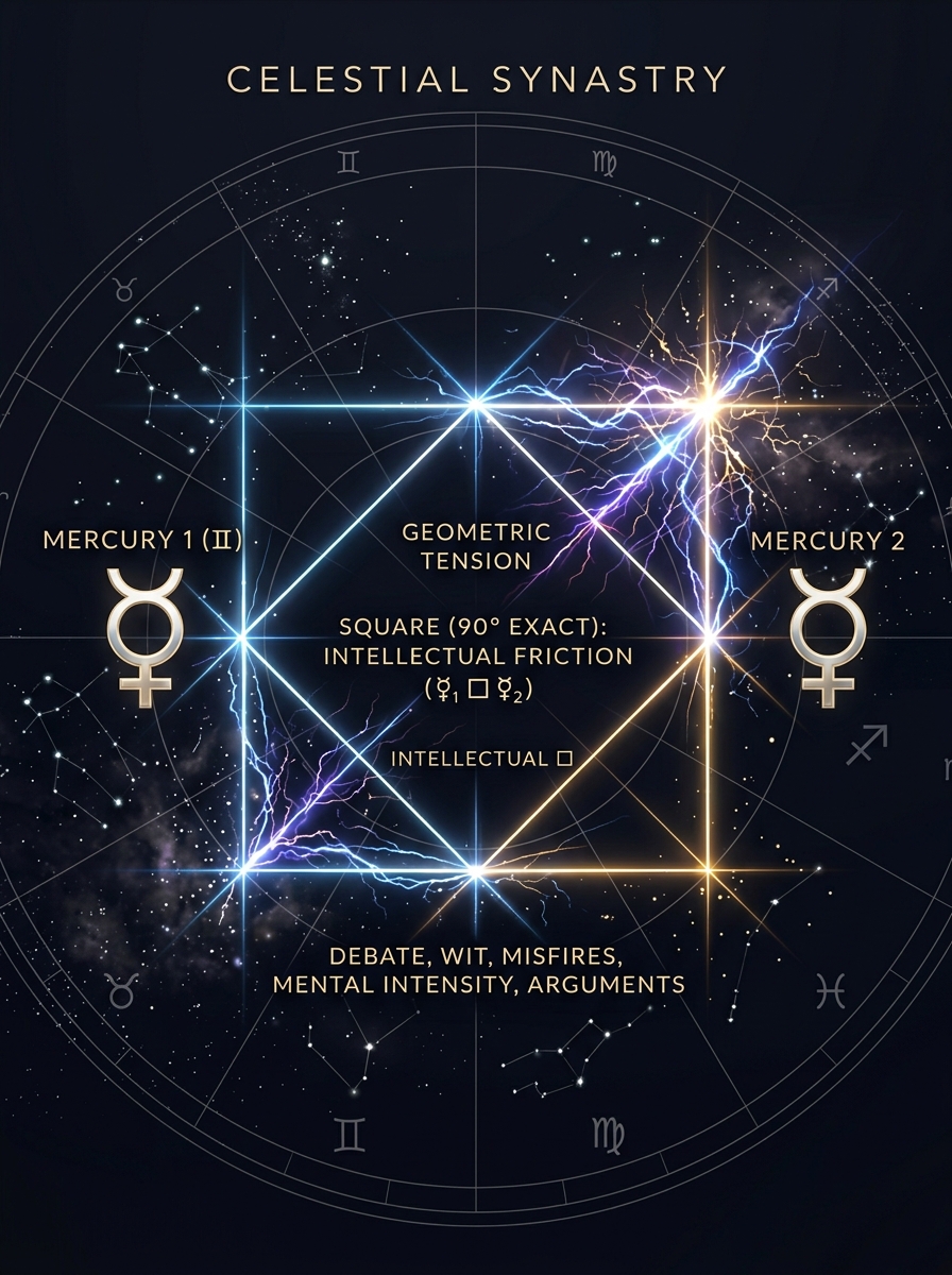 Synastry Mercury Square Mercury: The Spark, the Snag, and the Mind Games of Love