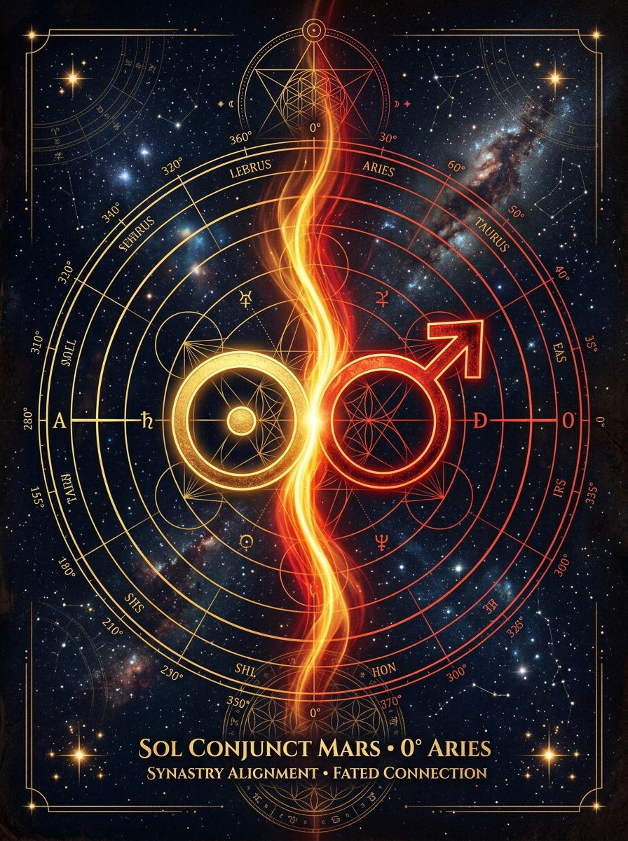 Synastry Sun Conjunct Mars: Attraction That Strikes the Match
