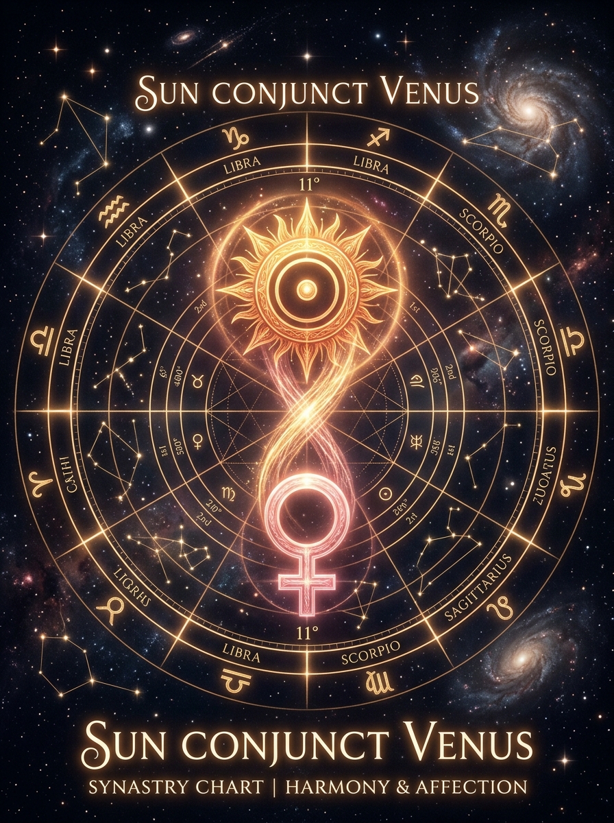 Synastry Sun Conjunct Venus: Attraction, Ease, and the Point Where Admiration Becomes Appetite