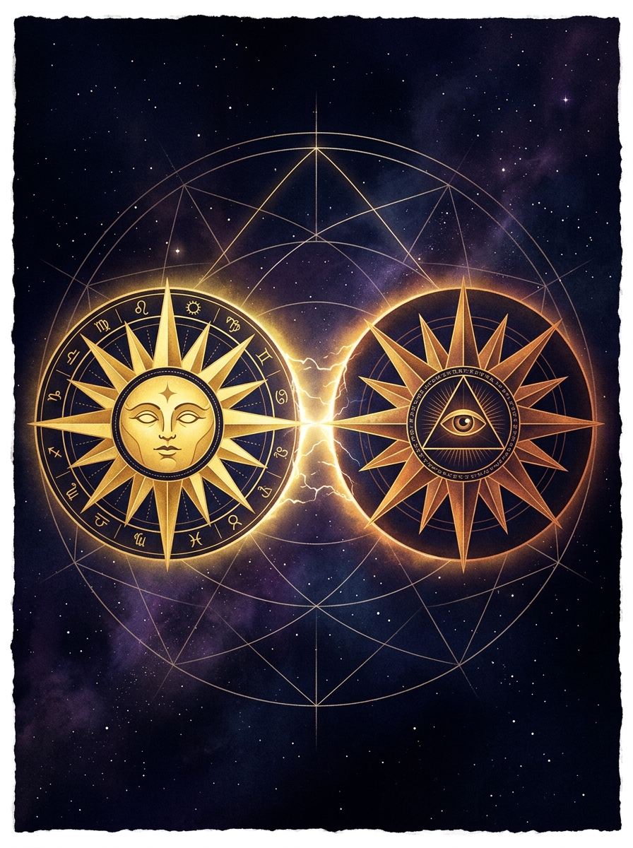 Synastry: Sun Opposition Sun — The Axis of Recognition and Friction