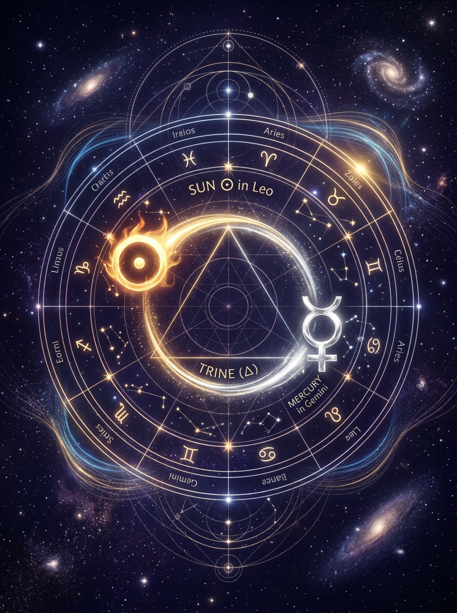 Synastry Sun Trine Mercury: When Identity Finds a Language