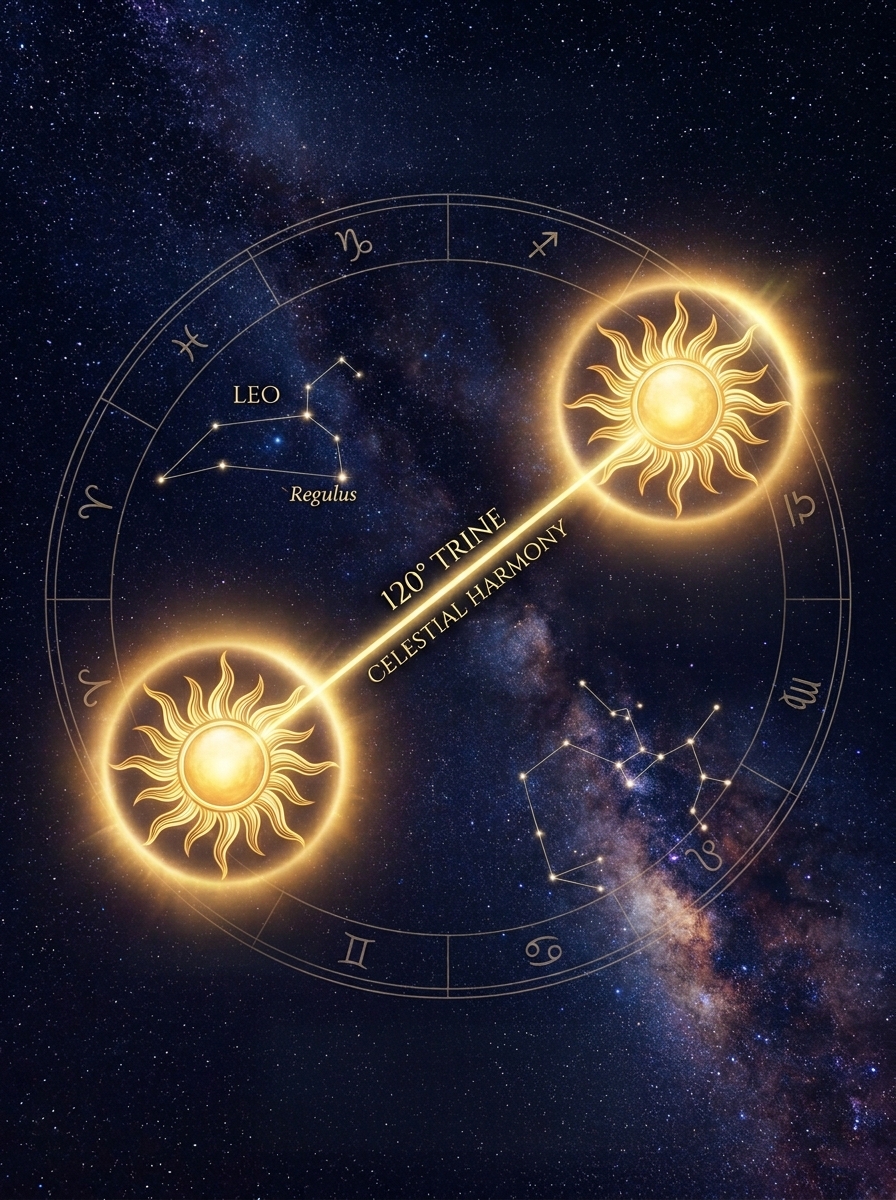 Synastry: Sun Trine Sun — Shared Fire, Easy Recognition, and the Art of Not Taking It for Granted