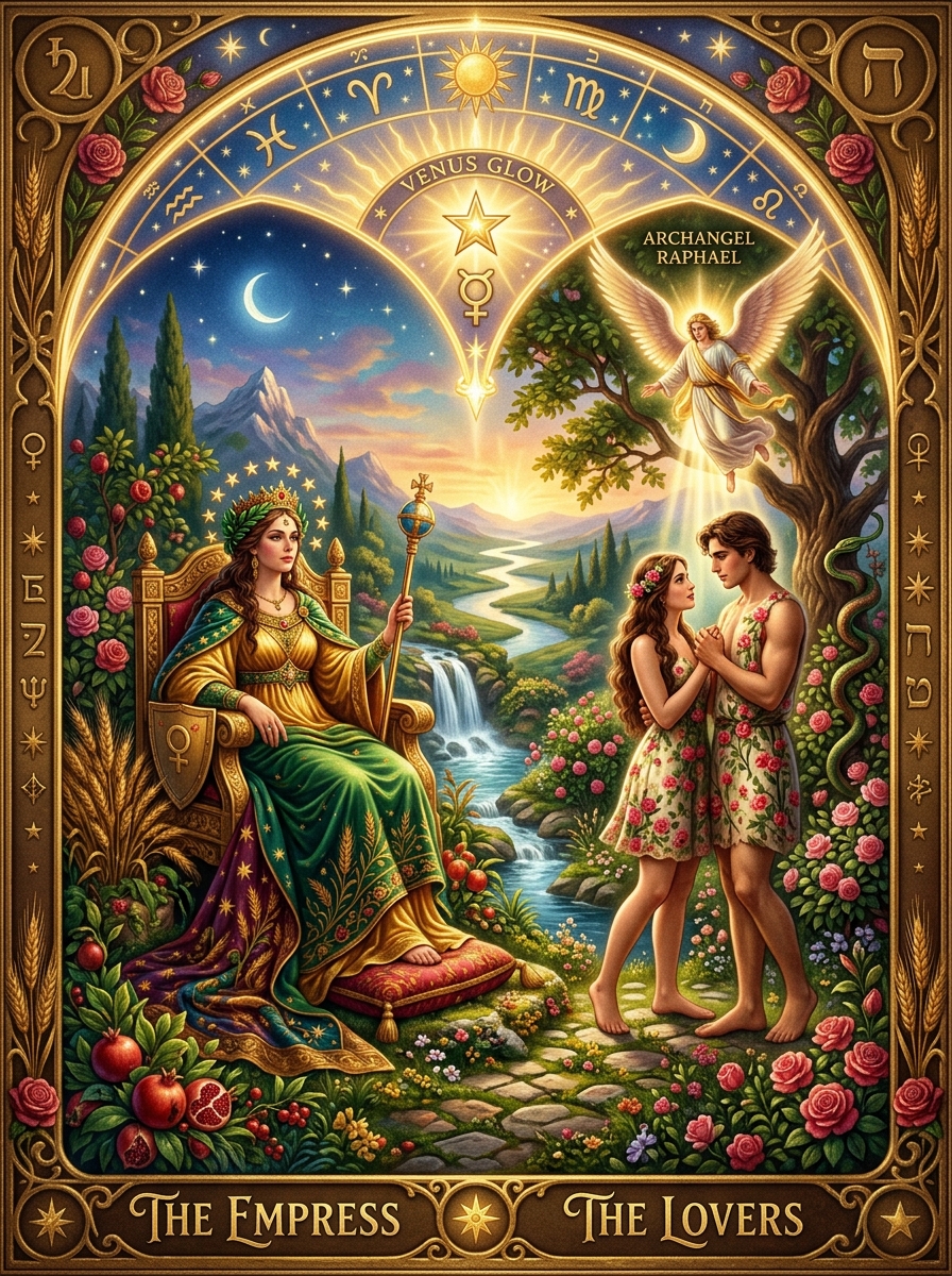 The Empress and The Lovers Tarot Combination: Desire Made Fertile