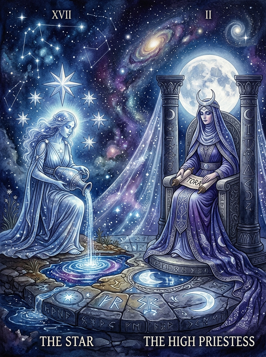 The Star and The High Priestess: Hope That Listens in the Dark