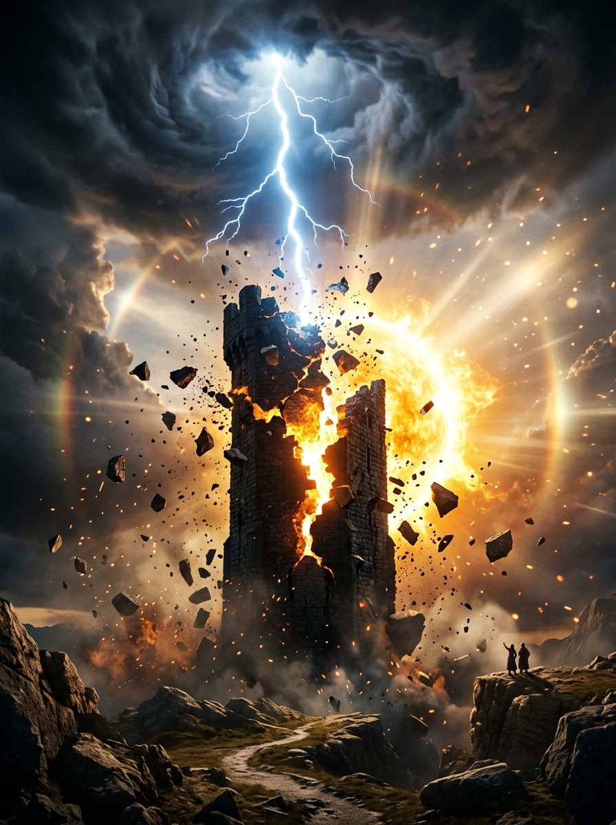 The Tower and The Sun Tarot Combination: Rupture Into Revelation