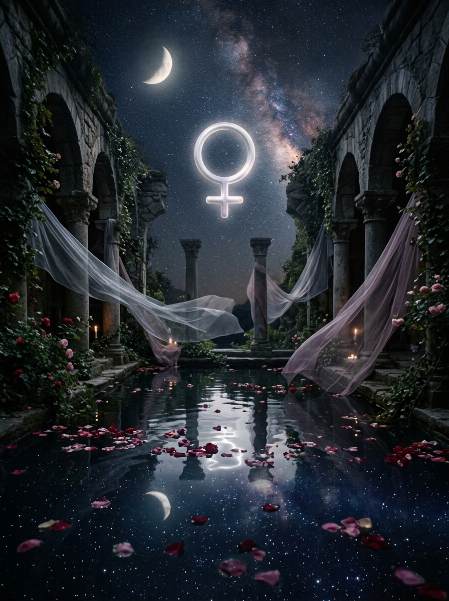 Venus in the Twelfth House: The Hidden Temple of Love