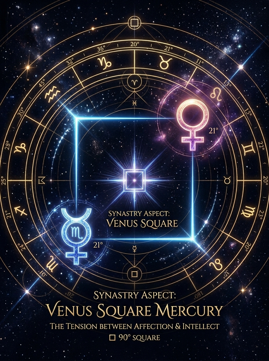Venus Square Mercury in Synastry: Desire Meets Debate