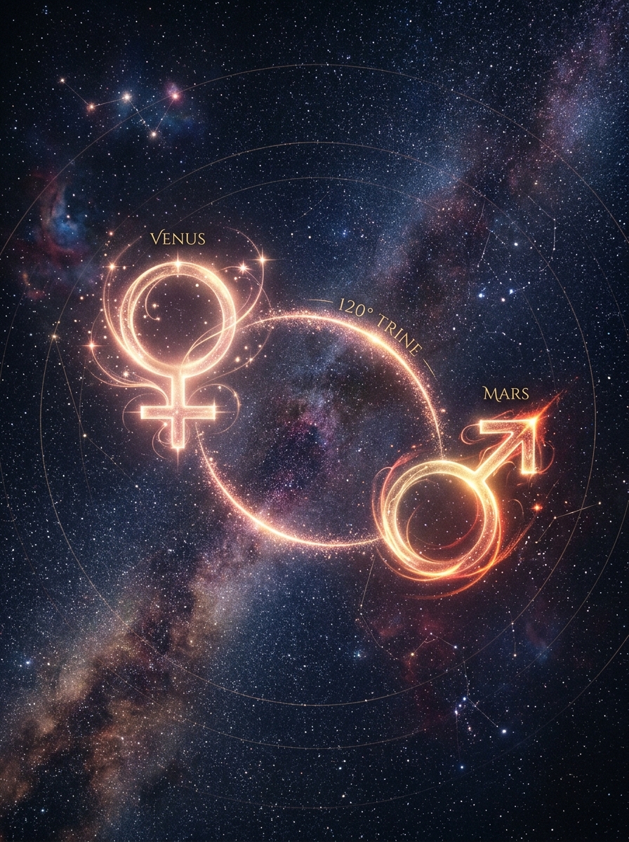 Venus Trine Mars in Synastry: The Ease of Mutual Desire