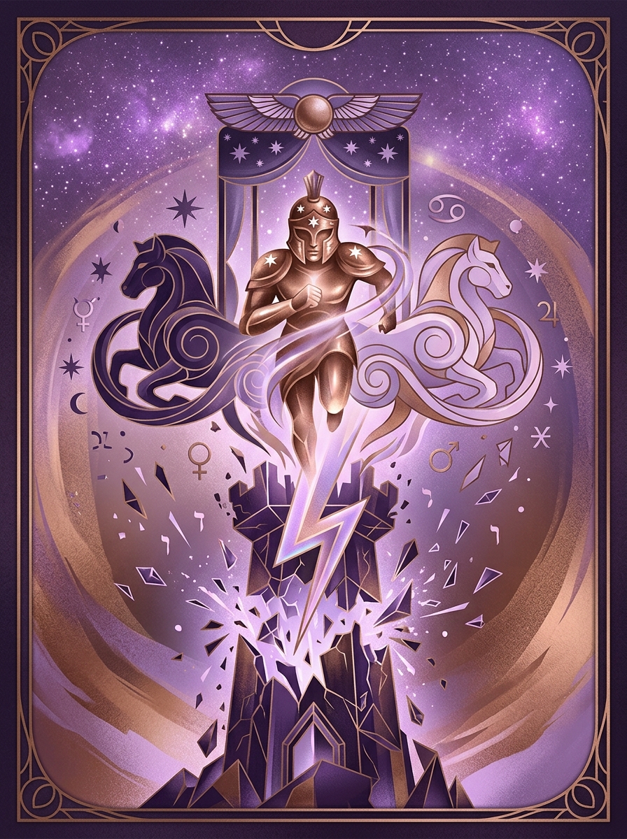 Combinación de El Carro y La Torre en el Tarot: Significado y Lectura