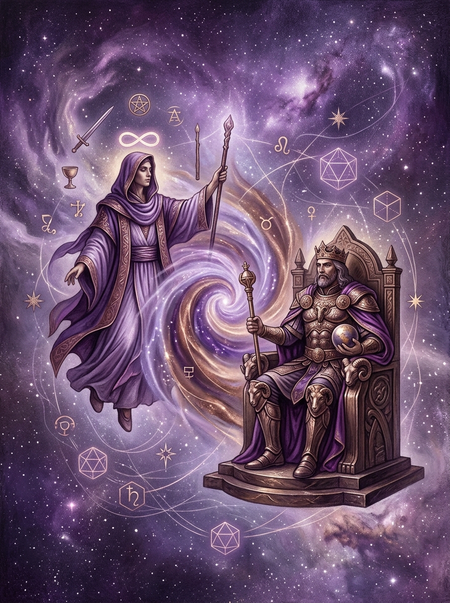 Combinación de El Mago y El Emperador en el Tarot: Del Potencial Creativo a la Estructura Firme