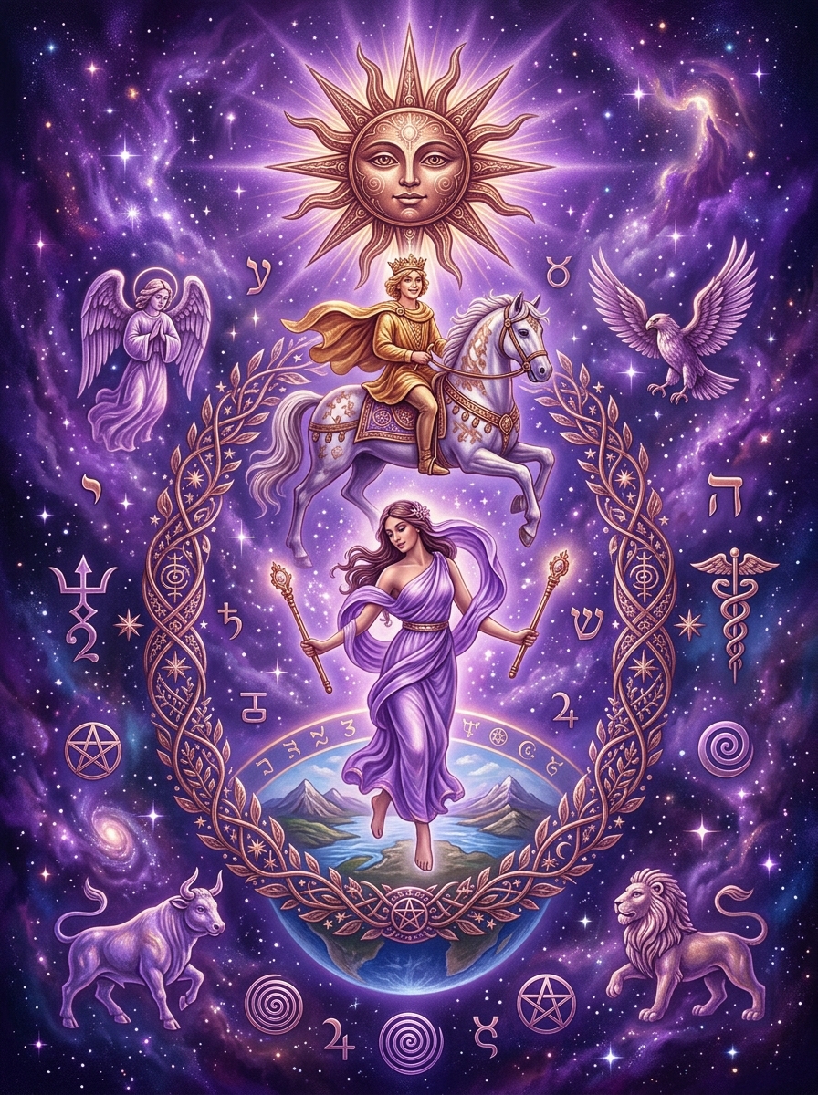Combinación de El Sol y El Mundo en el Tarot: Conciencia, Consumación y el Éxito Absoluto