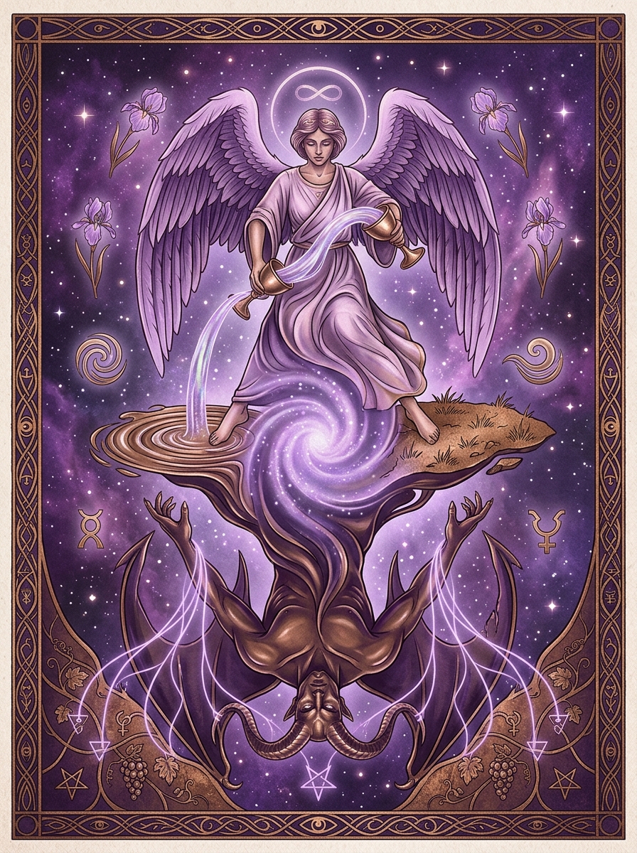 Combinación de La Templanza y El Diablo en el Tarot: Alquimia, Pasión y Sombra
