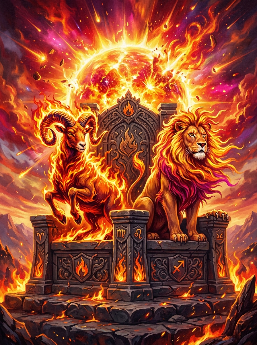 Compatibilidad entre Aries y Leo: La Alquimia del Fuego y el Espejo del Ego