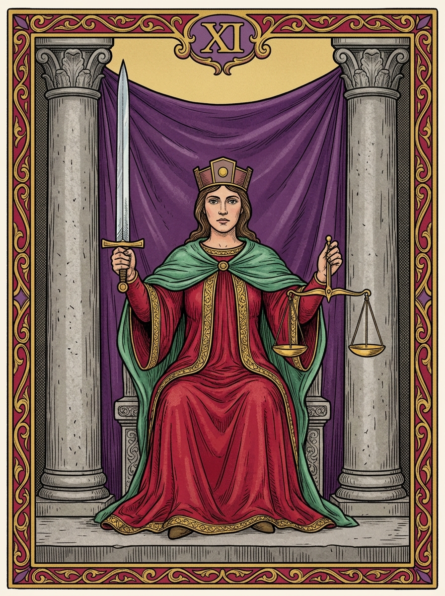El Arquetipo de La Justicia en el Tarot: Significado, Simbología y Filosofía