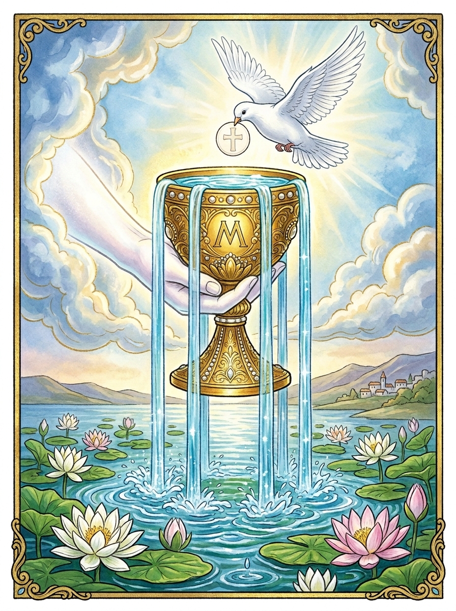 El As de Copas en el Tarot: El Despertar del Corazón y el Manantial Infinito del Alma