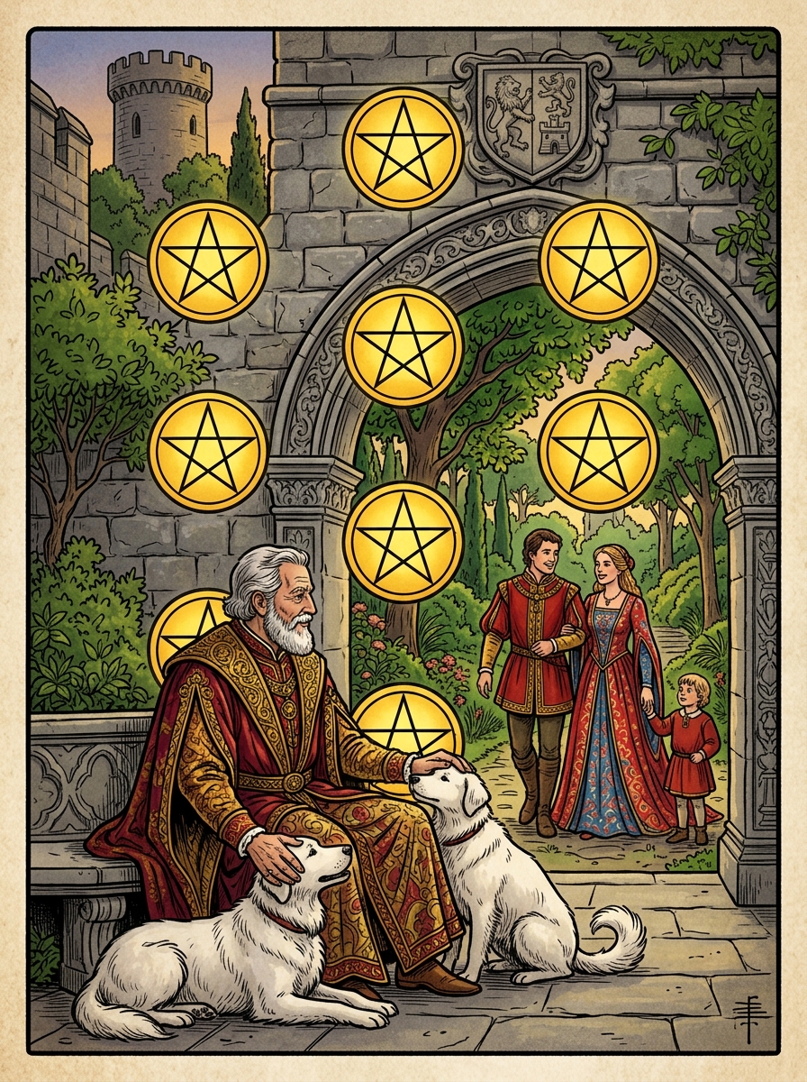 El Diez de Oros en el Tarot: Significado de la Carta de la Abundancia y el Legado