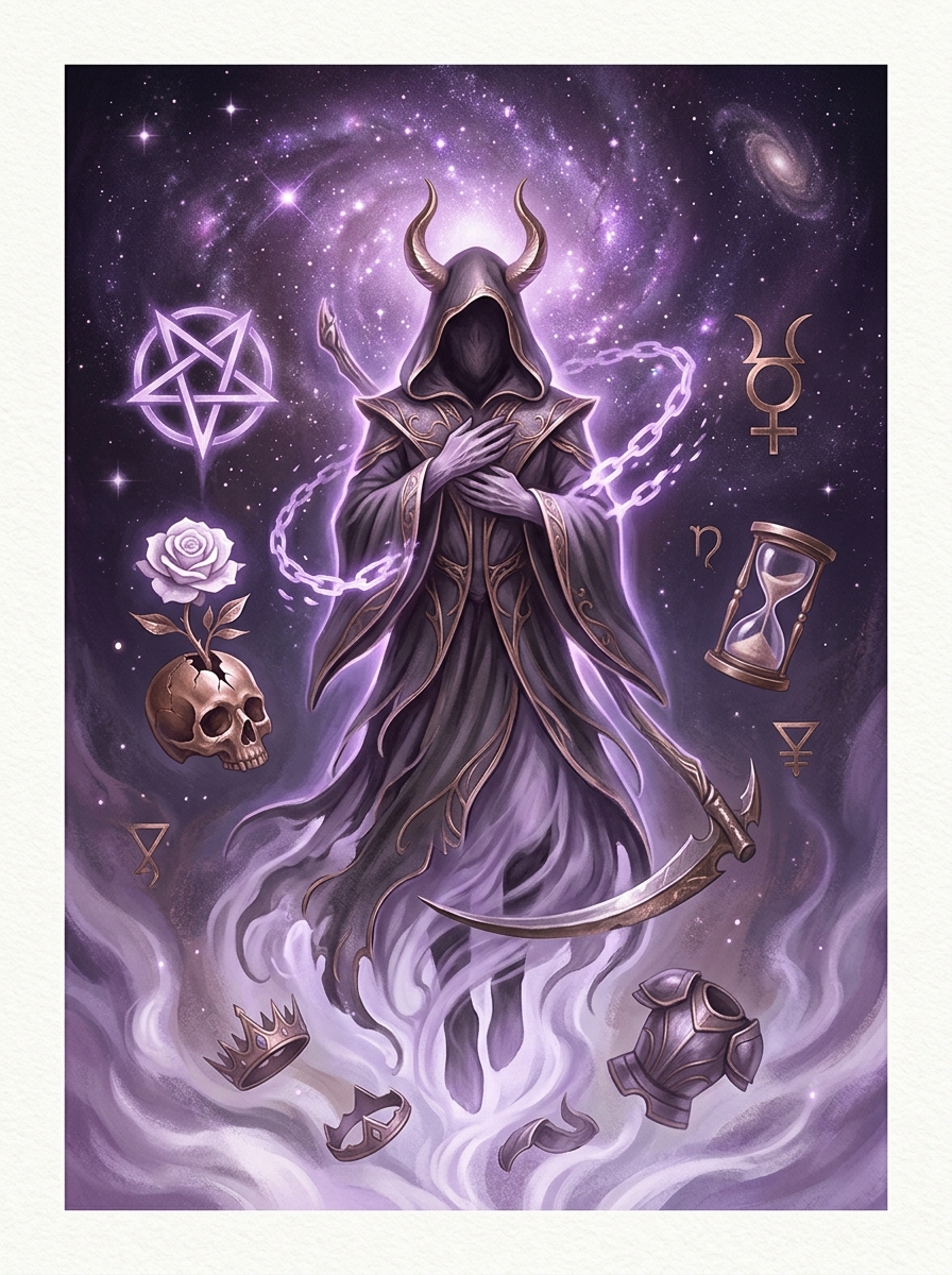 La combinación de La Muerte y El Diablo en el Tarot: Transmutación, Sombra y Renacimiento Kármico