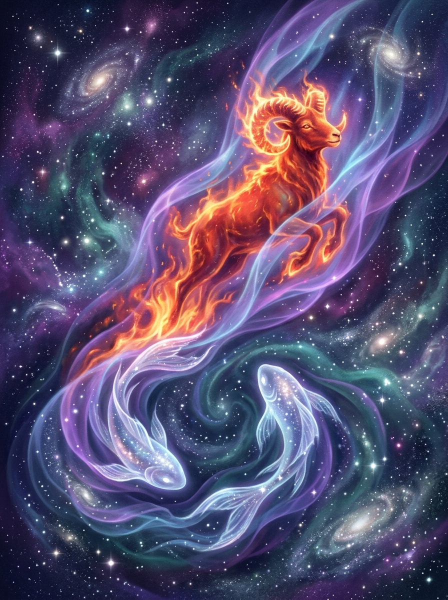 Sol en Aries, Ascendente en Piscis: El Guerrero de la Compasión