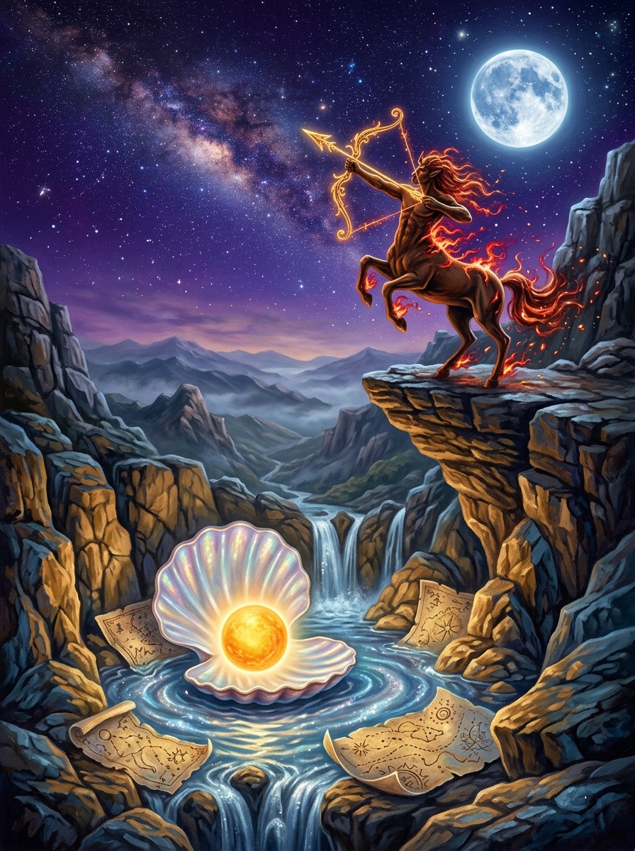 Sol en Cáncer con Ascendente en Sagitario: el Buscador Acogedor