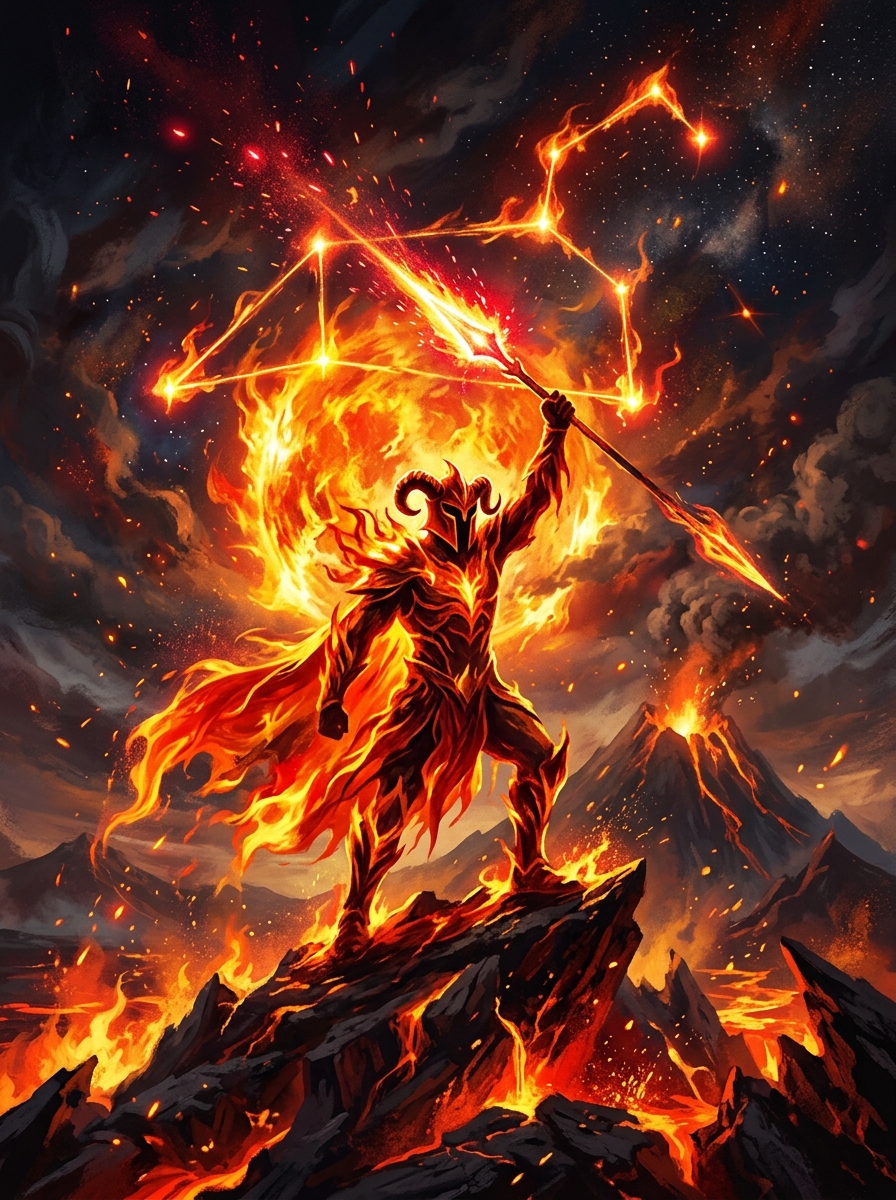 Sol en Leo y Ascendente en Aries: El Líder Impetuoso del Doble Fuego