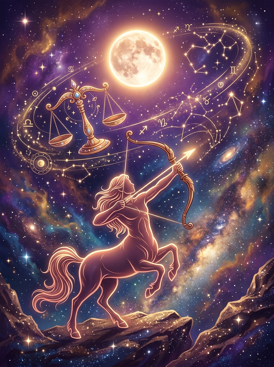 Sol en Libra y Luna en Sagitario: El Filósofo Relacional