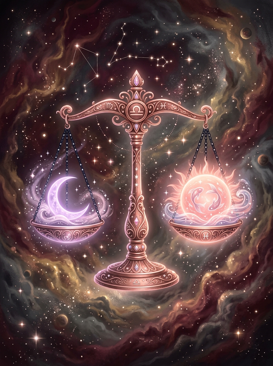 Sol en Piscis y Ascendente en Libra: El Mediador Armónico