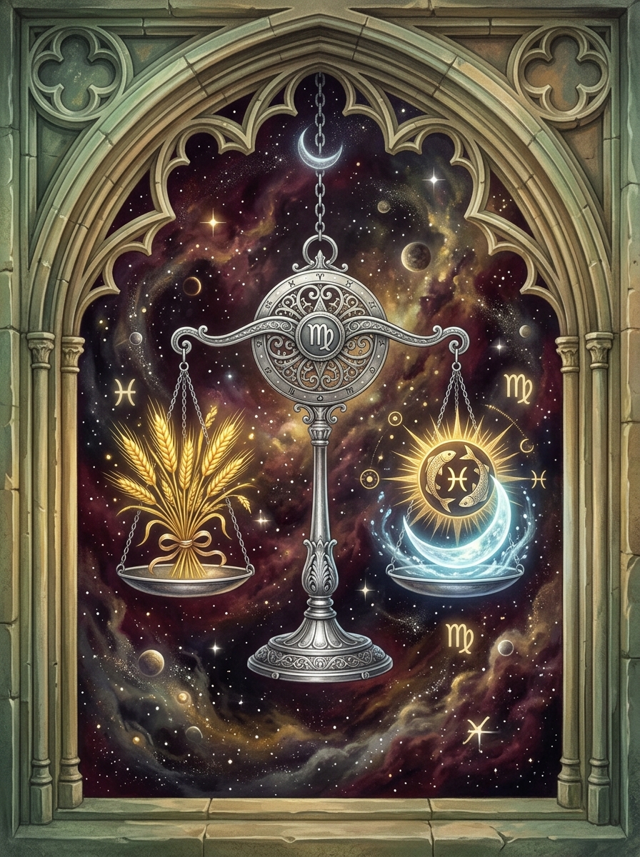 Sol en Piscis y Ascendente en Virgo: El Analista Preciso y el Océano Interior
