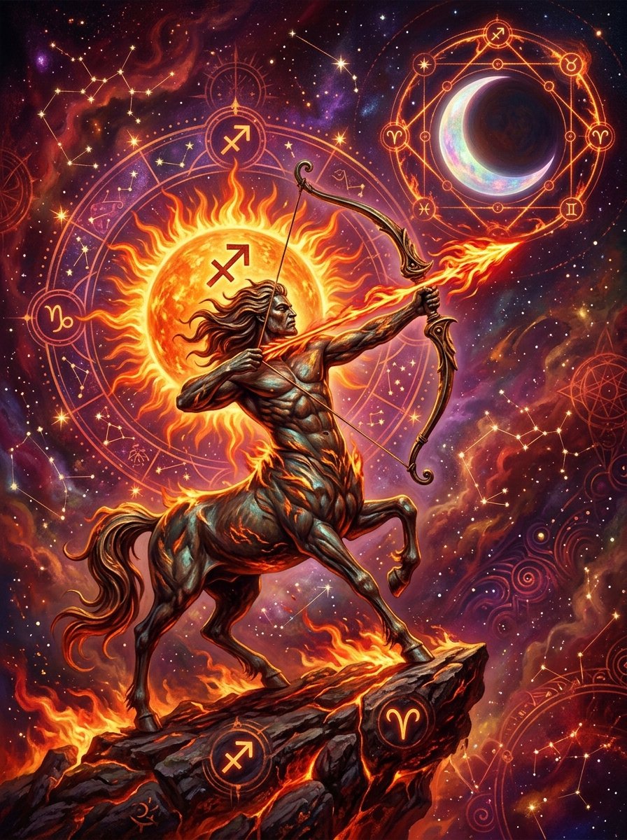 Sol en Sagitario y Luna en Aries: El arquetipo del buscador entusiasta