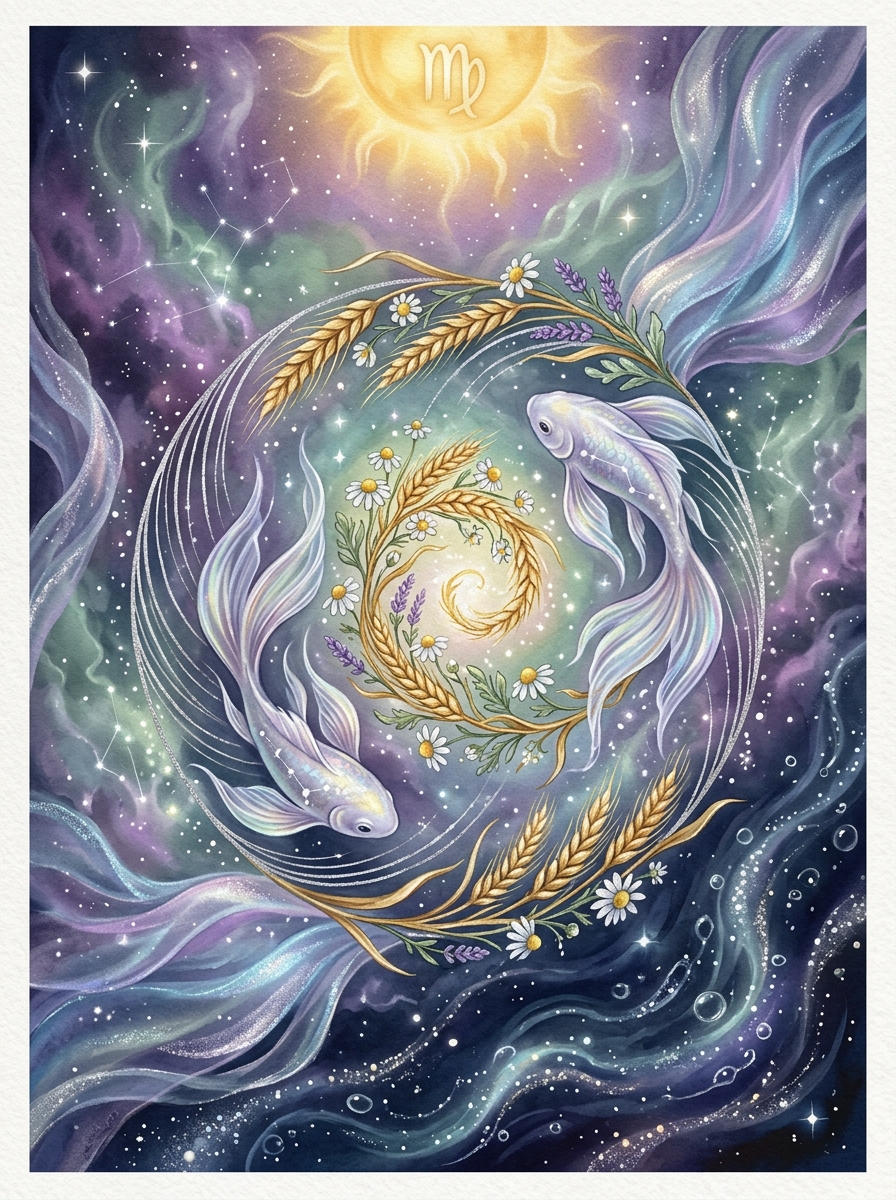 Sol en Virgo y Ascendente en Piscis: El Soñador Concreto